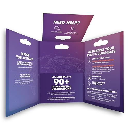 $19/mo. Ultra Mobile Prepaid Phone Plan with Unlimited International Talk, Text and 3GB of 5G • 4G LTE Data (SIM Card Kit)