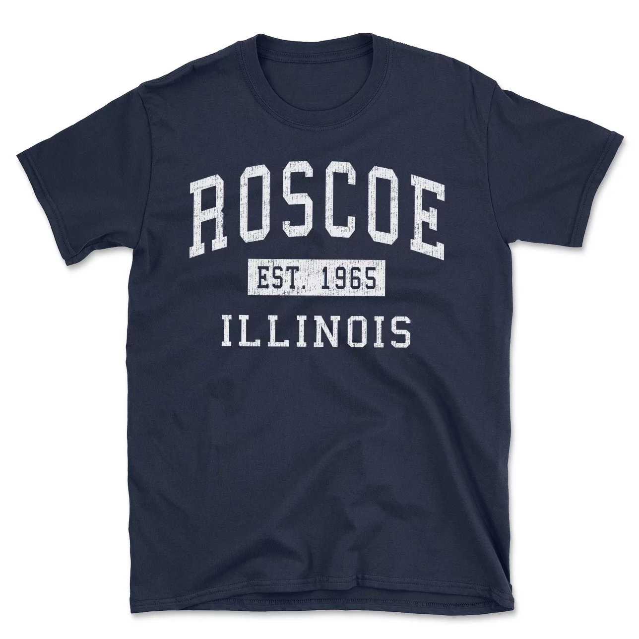 Roscoe Illinois Classic Established Men's Cotton T-Shirt