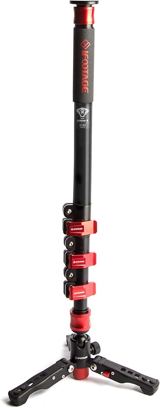 IFOOTAGE Cobra 2 3-in-1 Camera Monopod, Telescopic Video Monopod,71 Professional Photography Tripod Monopod, Suitable for SLR Cameras and Camcorders (Carbon Fiber)