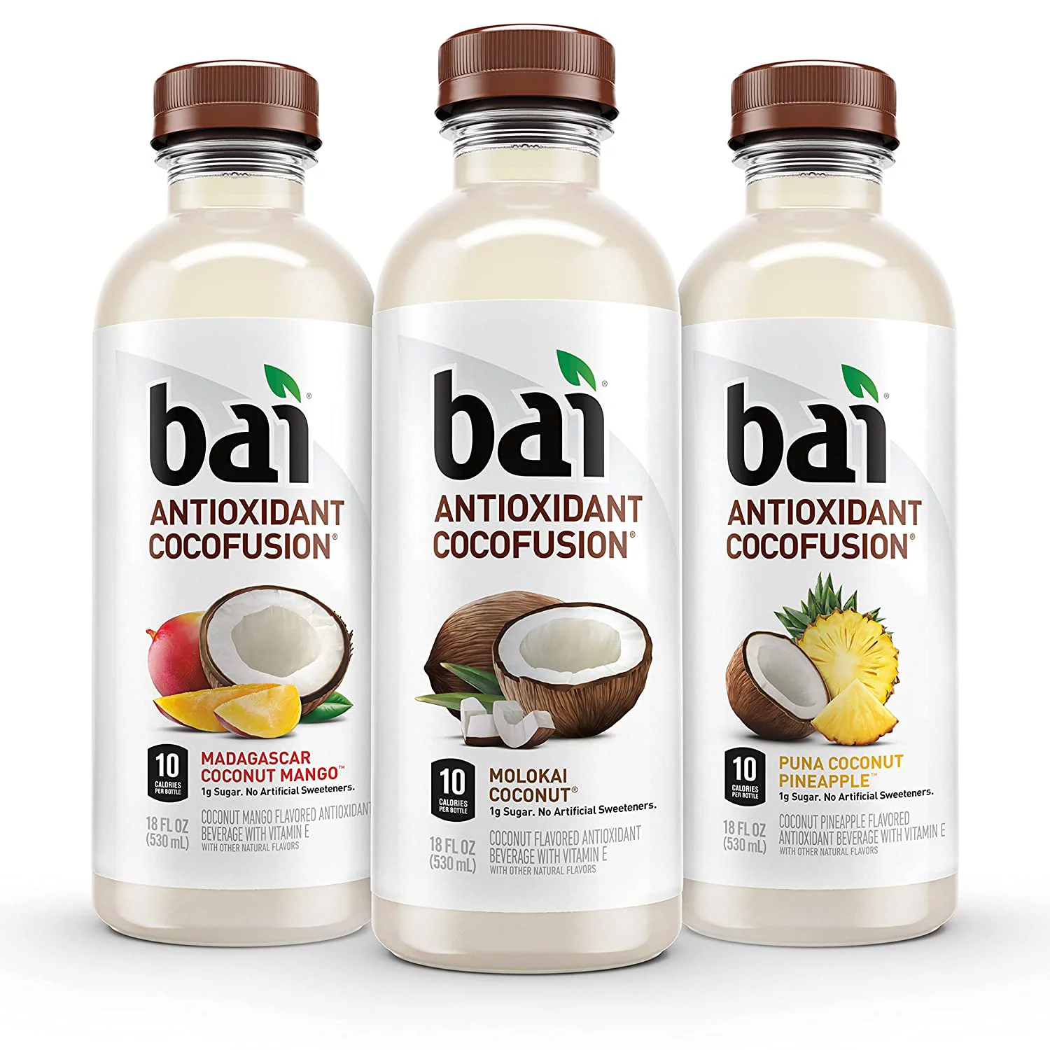 Bai Cocofusions Variety Pack, 18 fl oz bottles, 12 pack