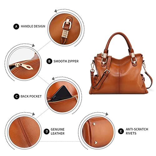 Kattee Soft Women Genuine Leather Purses and Handbags Satchel Tote Shoulder Bag