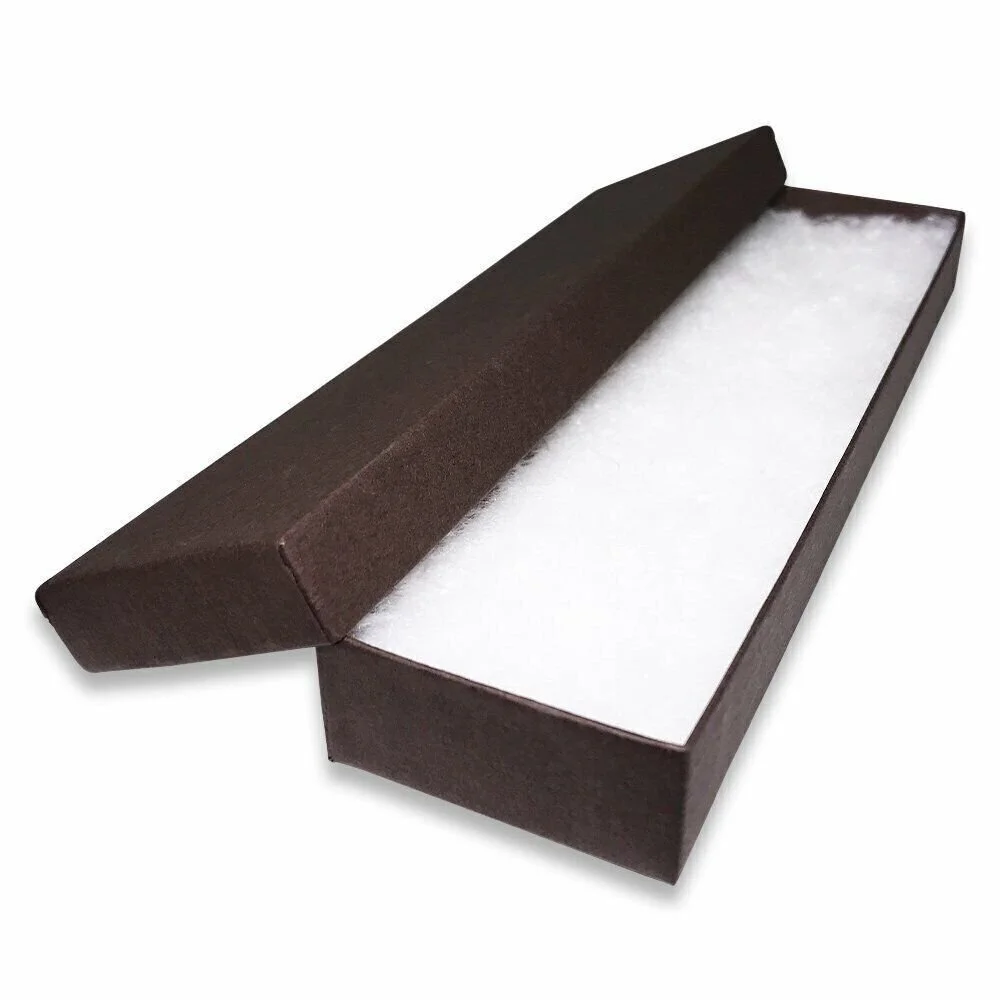 N'icePackaging  USA-Made Chocolate-Brown Kraft Cotton Filled Boxes - for...