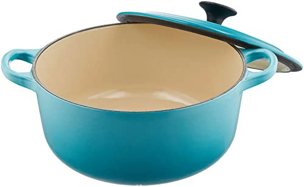 [Recipe Book Included] Le Creuset Casting Enamel Pot Two-handed Pot Anhydrous Pot Iron Pot Cocotte Rondo 20 cm Caribbean Blue Gas IH Oven Dishwasher Safe
