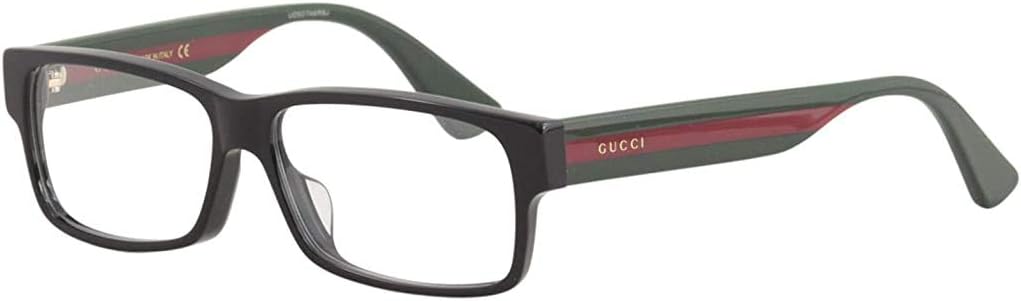 Gucci GG0344OA Eyeglasses 001 Black/Multicolor 56 mm