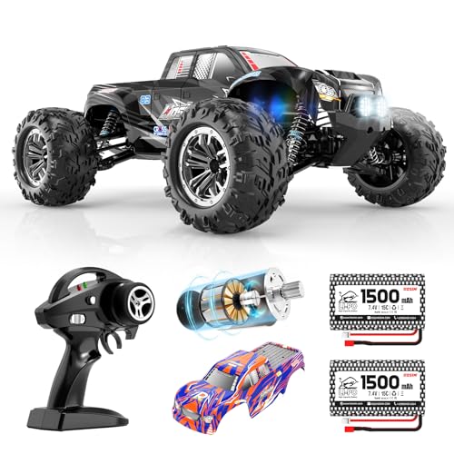 Hosim RC Cars for Adults, 1:10 Scale 48+ KMH Remote Control Car for Boys, 4X4 High Speed RC Truck Off Road All Terrains Waterproof Hobby Grade Large Fast Racing Toy Gift Monster Trucks