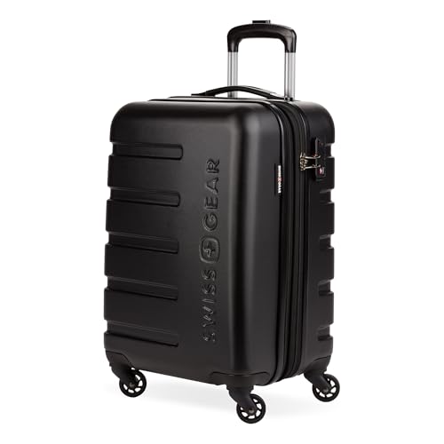 SwissGear 7366 Hardside Expandable Luggage with Spinner Wheels, White, Carry-On 19-Inch
