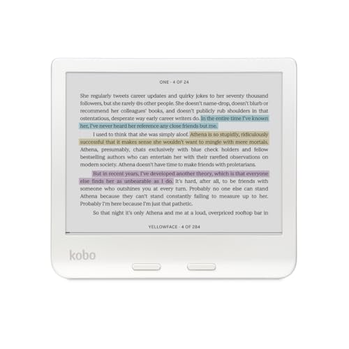 Kobo Libra Colour | eReader | 7 Glare-Free Colour E Ink Kaleido 3 Display | Dark Mode Option | Audiobooks | Waterproof (White)