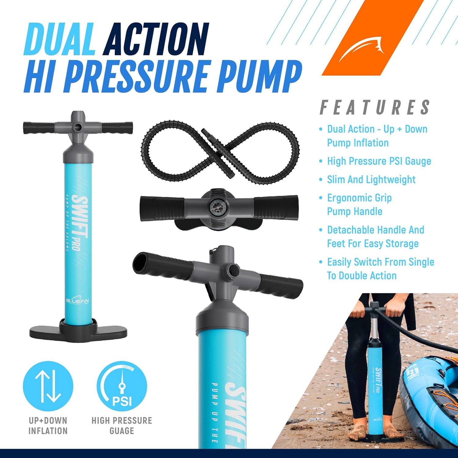 Bluefin Scout Inflatable Kayak, Inflatable 1 Person Kayak, Inflatable Canoe Alternative