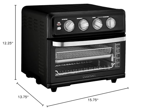 Cuisinart Air Fryer + Convection Toaster Oven, 8-1 Oven with Bake, Grill, Broil & Warm Options, Stainless Steel, TOA-70
