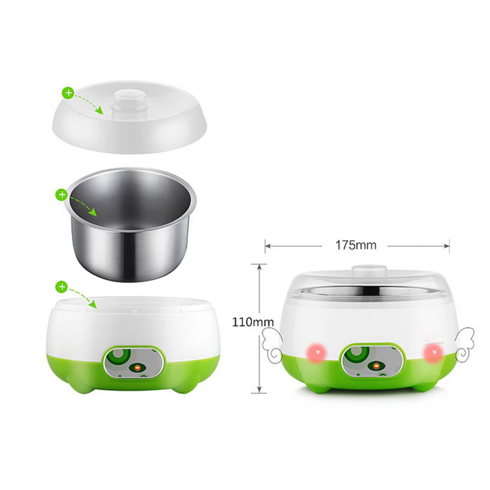 1L Automatic Yogurt Maker Machine Constant Temperature Stainless Steel Inner Pot 110V 15W