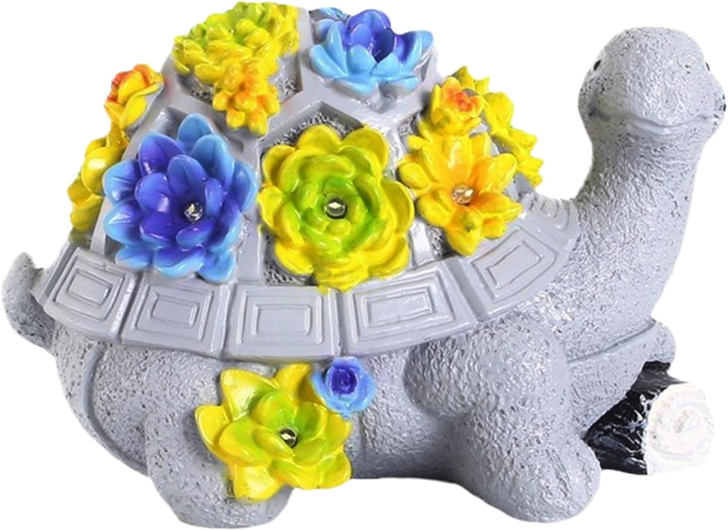 Solar Turtles for Outdoors, Turtle Garden Statue with 7 LED Succulent Lights, Cute Resin Turtle Garden Decor for Yard, Lawn, Patio, Backyard, Yard Decorations Outdoor