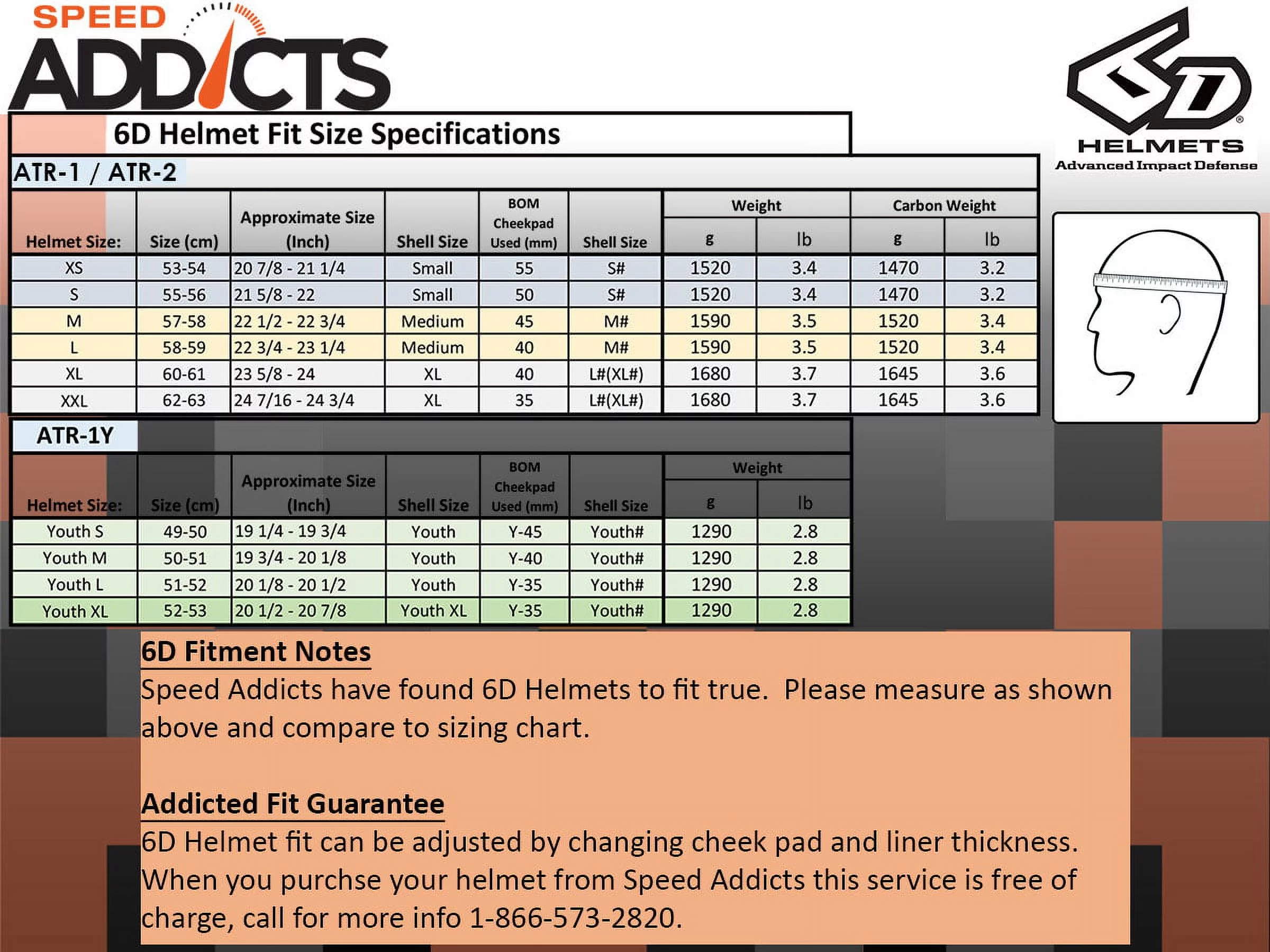 6D ATR-2Y Youth Helmet - Solid - Gloss White - MD