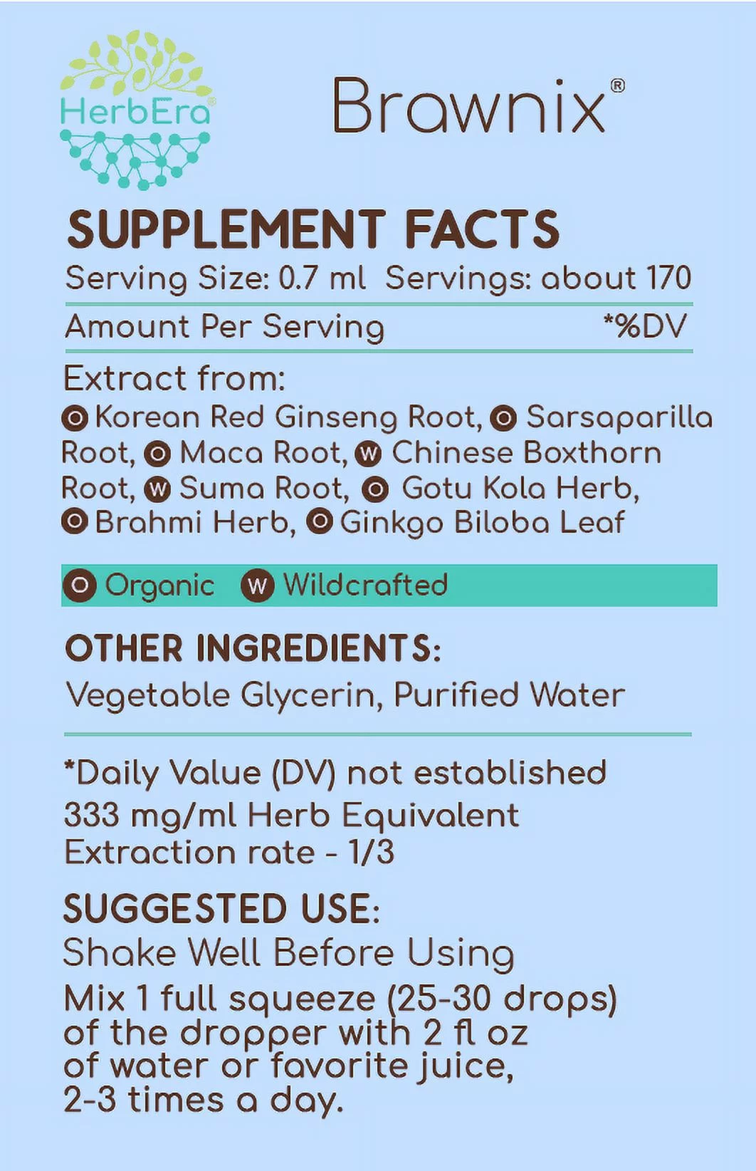 Brawnix Alcohol-FREE Extract Tincture. Male Vitality Formula 2x4 oz