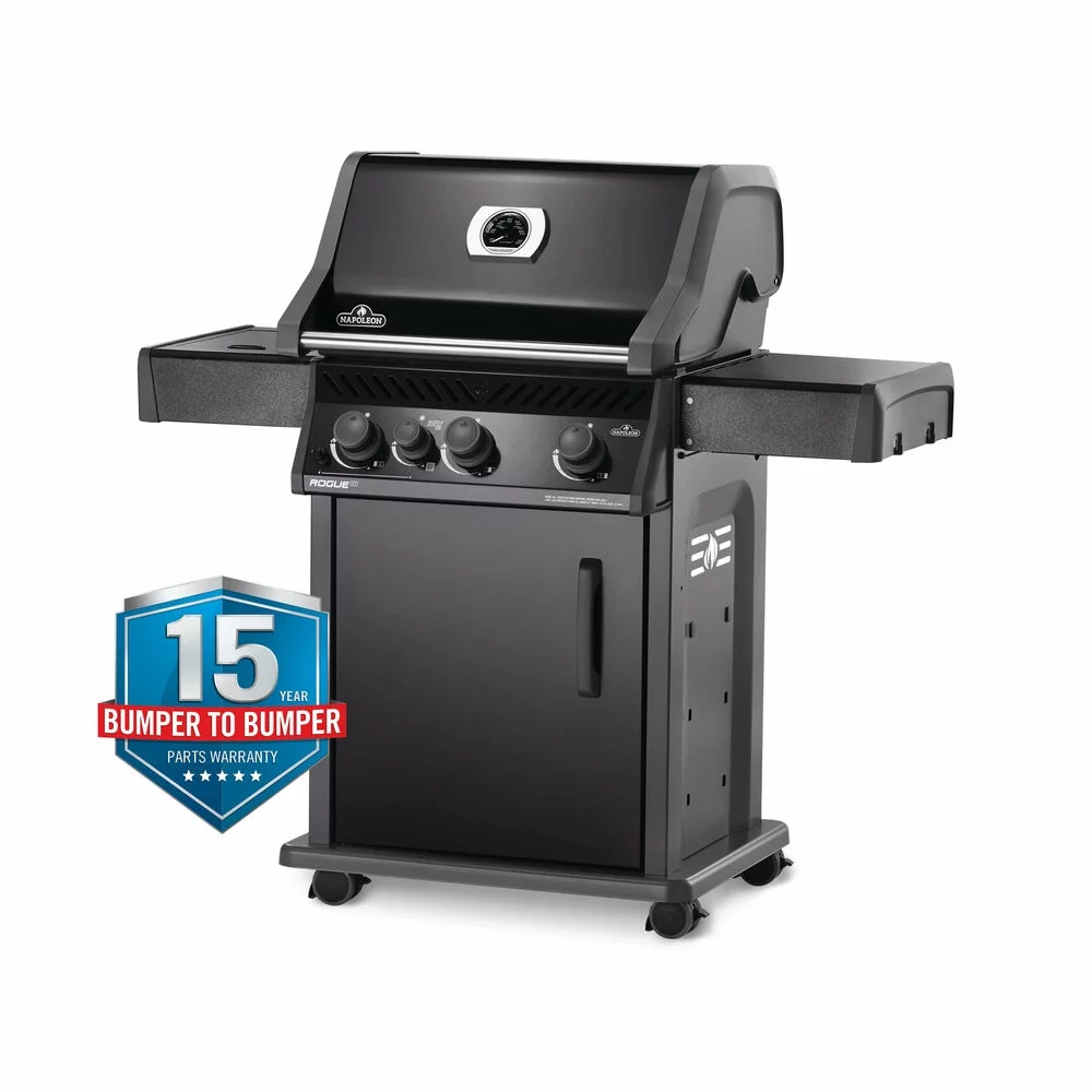 Rogue® XT 425 Natural Gas Grill with Infrared Side Burner, Black