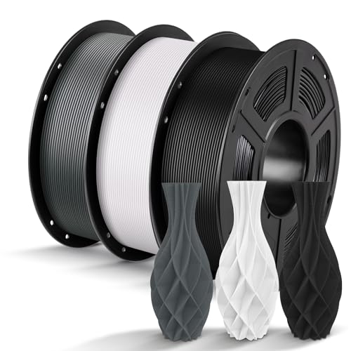 ANYCUBIC PLA Filament 1.75mm Bundle, 3D Printing PLA Filament 1.75mm Dimensional Accuracy +/- 0.02mm, 1KG Spool (2.2 lbs), 2KG Grey+Grey