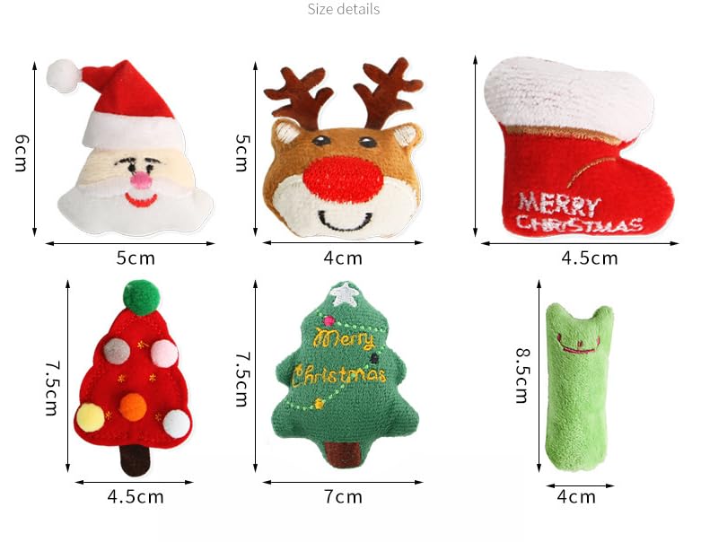 14 Pack Christmas Cat Toys Stocking Catnip Toys Kitten Toys for Cats Christmas New Year Holiday Party Gifts Favor