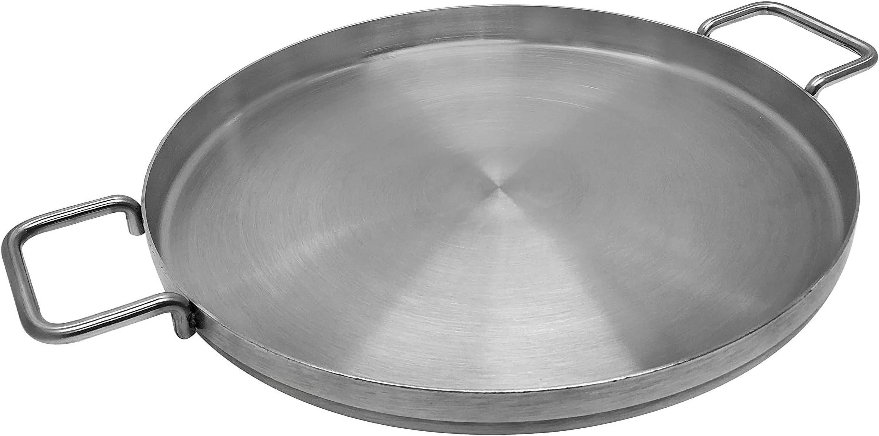 Stainless Steel Flat Comal Griddle Pan Cookware 16 Inch
