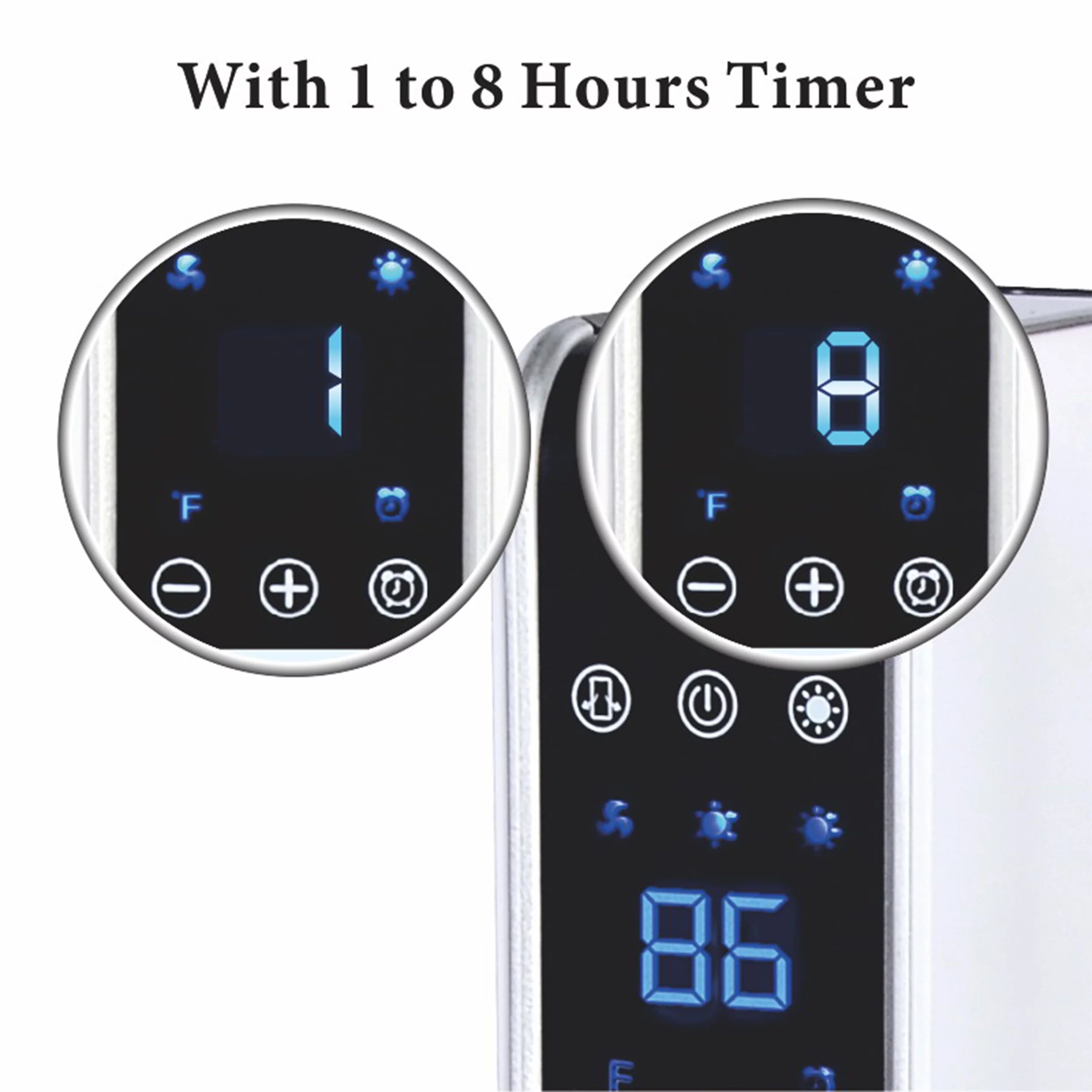 Optimus 29 in. Oscillating Tower Heater w/ Digital Temperature Readout & Remote