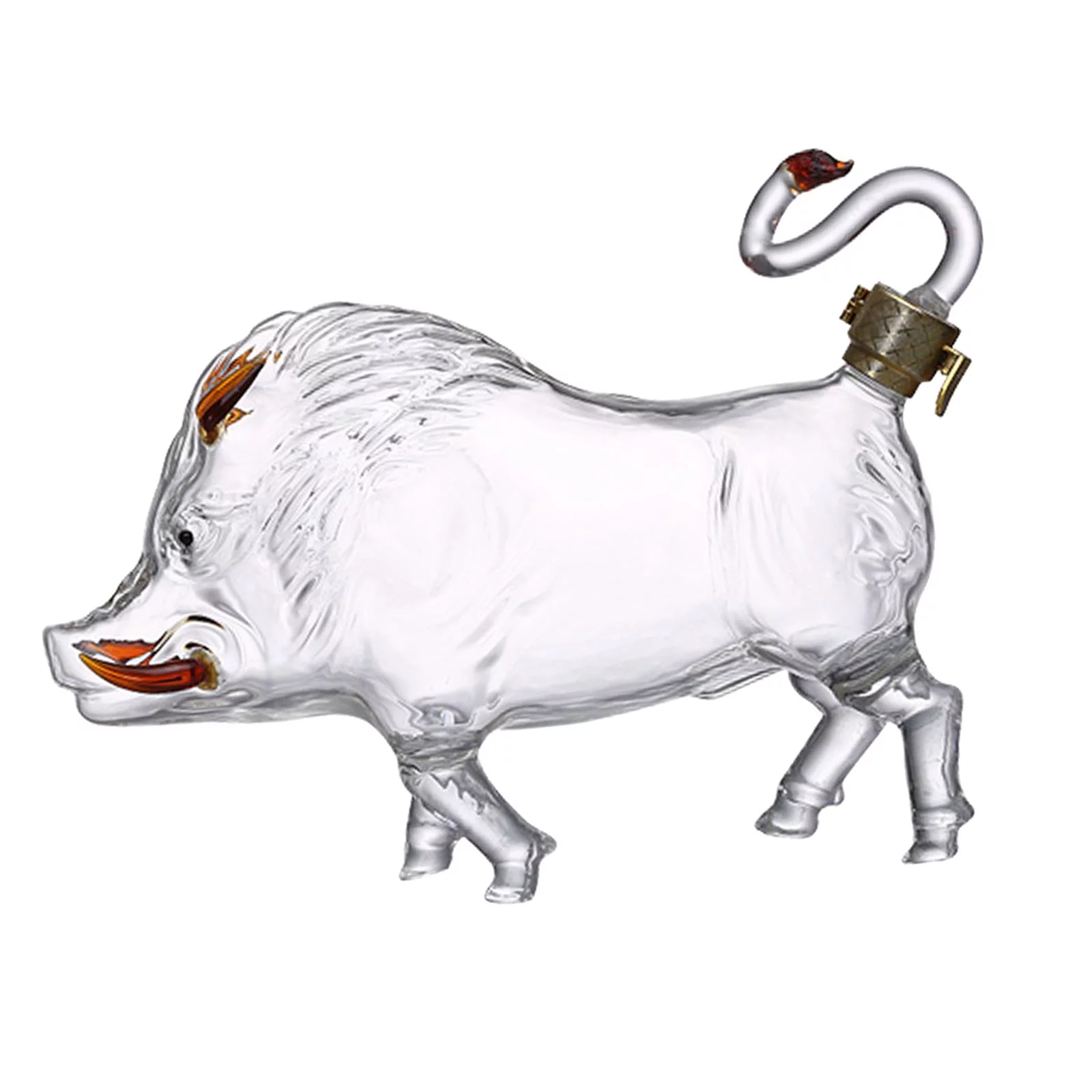 Animal , Bar Supplies, Gift Clear 1000ml Unique Boar Shaped Style