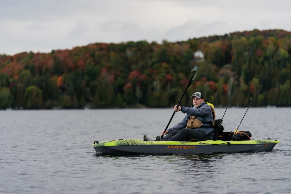 Pelican - Catch Mode 110 - Premium Angler Kayak - Fishing Kayak with Lawnchair seat - 10.5 ft - Venom