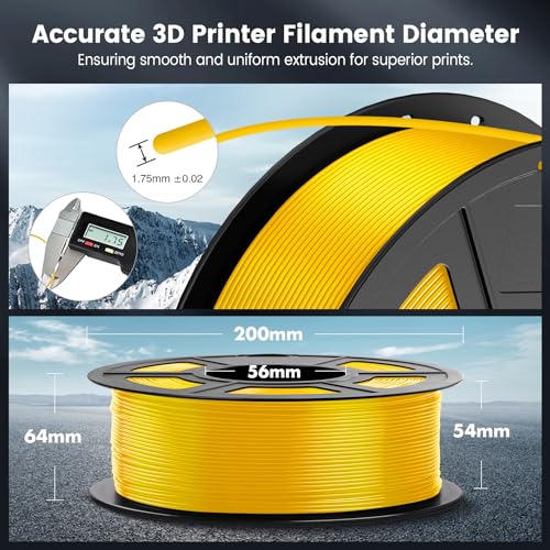 SUNLU 4kg PLA 3D Printer Filament Bundle, Neatly Wound PLA Filament 1.75mm ±0.02mm, Individually Vacuum Packed, 4kg in Total, 1kg per Spool, 4 Pack, 4000g, 4Black
