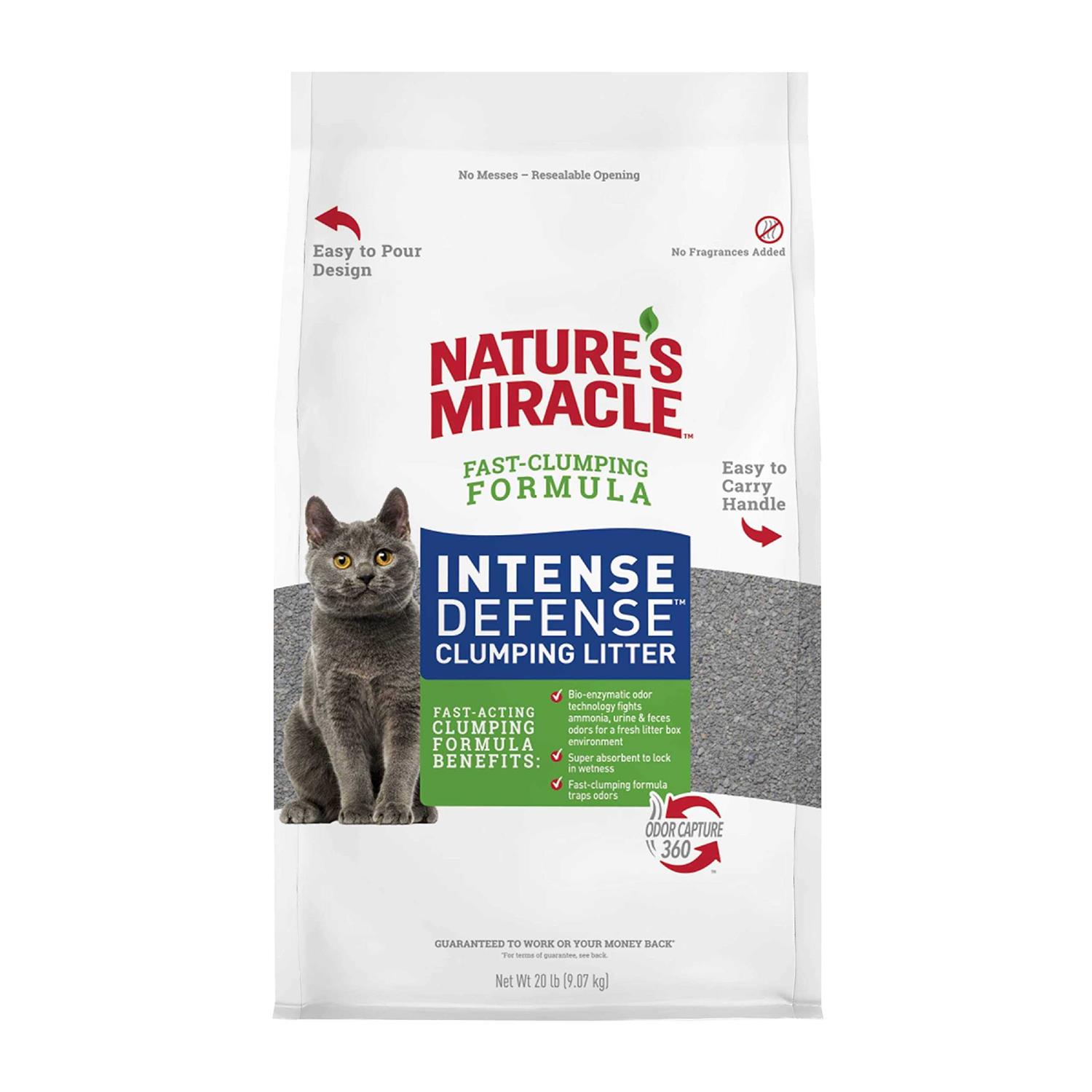 Nature's Miracle Intense Defense Clumping Cat Litter - Pet Supplies online store