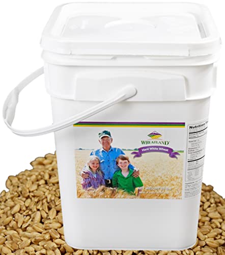 Hard White Wheat Berries : Wheatland™ : 25 lb Bulk: Emergency Preparedness : Mylar : Oxygen Absorber : 30 Year Shelf Life : Non GMO: NO Glyphosate : Long Term Food Storage