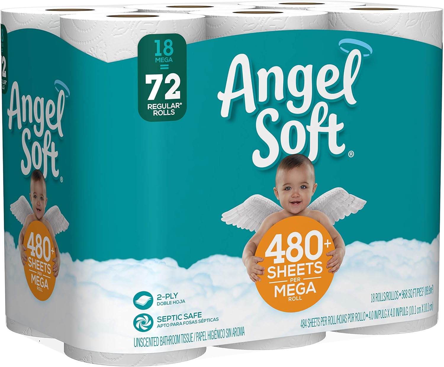 Angel Soft Toilet Paper, 18 Mega Rolls