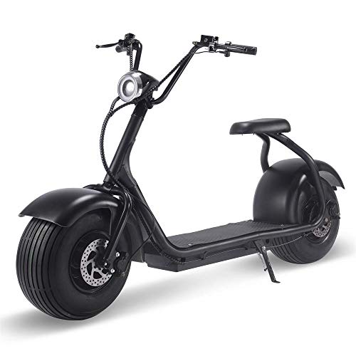 MotoTec Fat Tire 60V 18Ah 2000W Lithium Electric Scooter Black