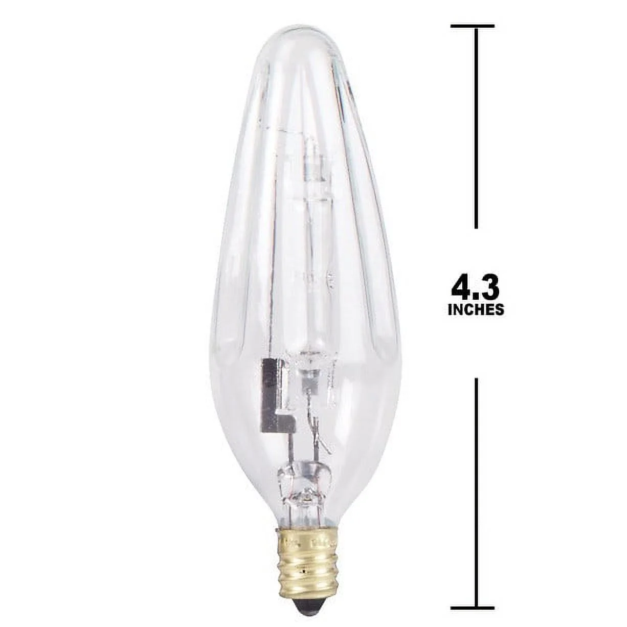 Philips 25w 120v Flame Candelabra Clear F10.5 Halogen Light Bulb