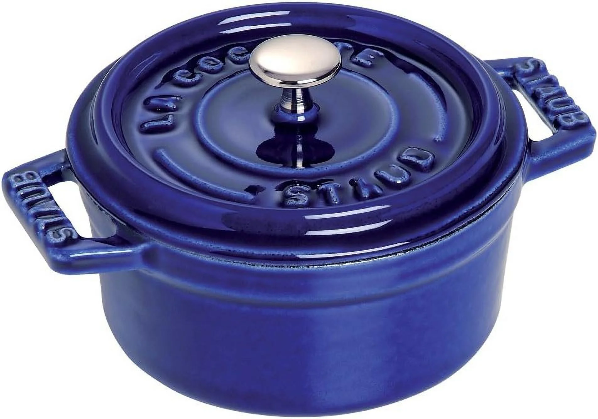Cast Iron 0.25-Qt Mini Round Cocotte - Dark Blue, Made In France