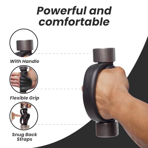 Heavy Hands Ergonomic Grips with Four 2 LB Twist-on Weights