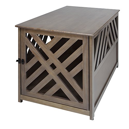 Casual Home Wooden Medium Pet Crate, End Table, Espresso