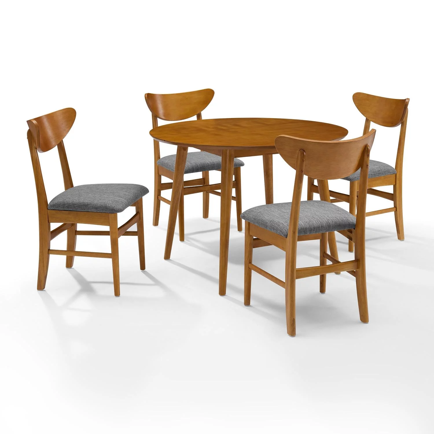 Maykoosh Vintage Vogue 5Pc Round Dining Set Acorn - Table & 4 Wood Back Chairs