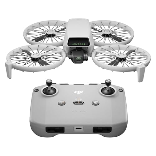 DJI Flip With RC 2 Screen Remote Controller, Follow Me Drone With 4K UHD Camera for Adults, Under 249 g, 3-Axis Gimbal Stabilization, 44000ft/13km Video Transmission, Palm Takeoff, 31-Min Flight Time