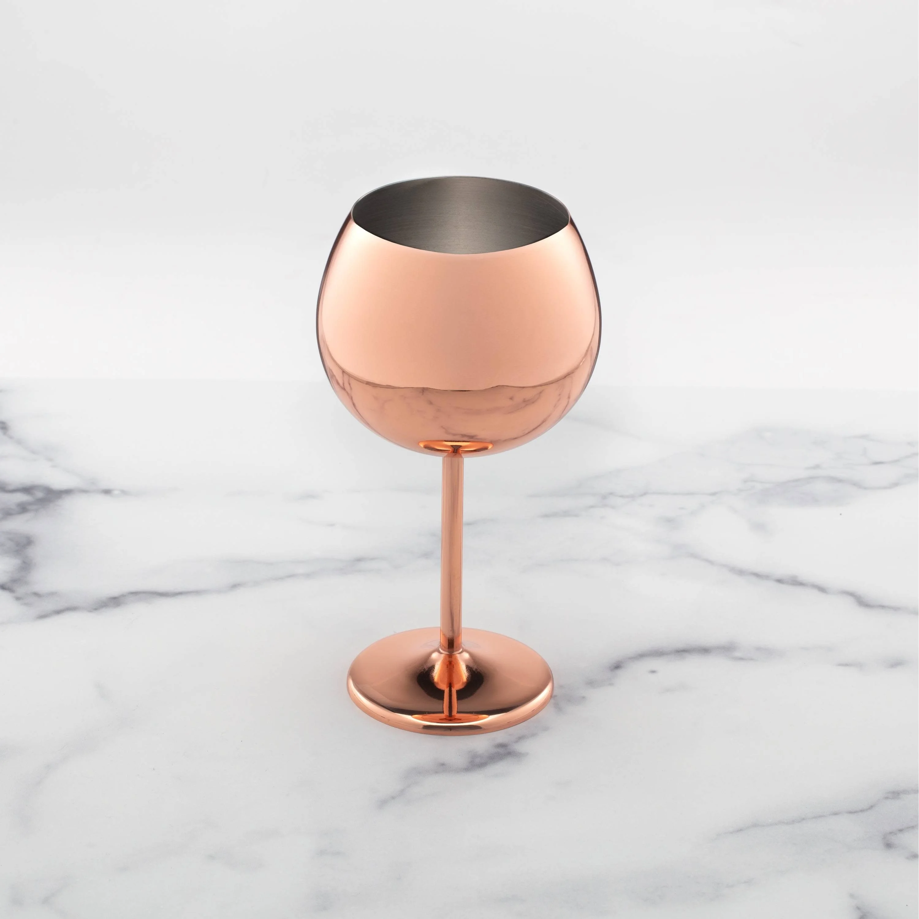 Cambridge Set of 4, 12 Ounce Balloon Single wall Copper Wine Glass