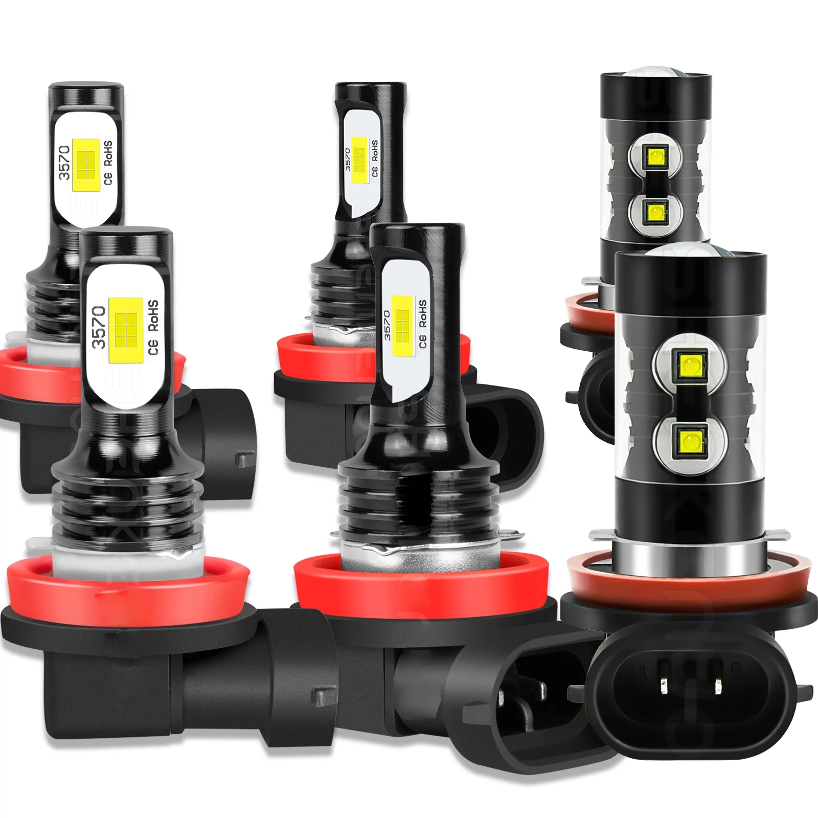 BMZONCC H8/H9/H11 For Dodge Grand Caravan 2011-2018 white 6000k-6x LED Headlight High Lo Fog Bulbs