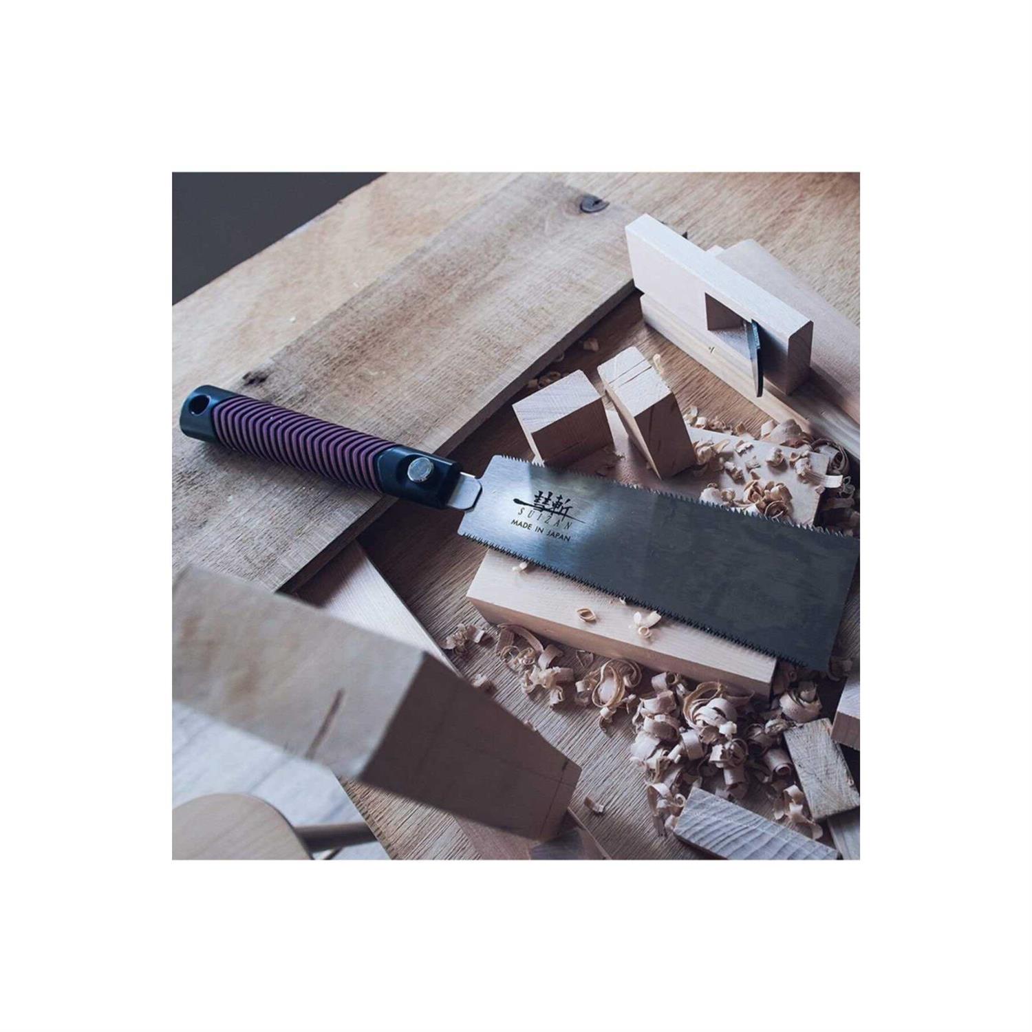 SUIZAN Japanese Pull Saw Hand Saw 8 Inch Ryoba Double Edge for Woodworking Tools Gifts