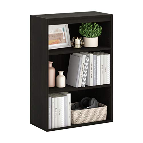 Furinno Pasir 3-Tier Open Shelf Bookcase, Americano