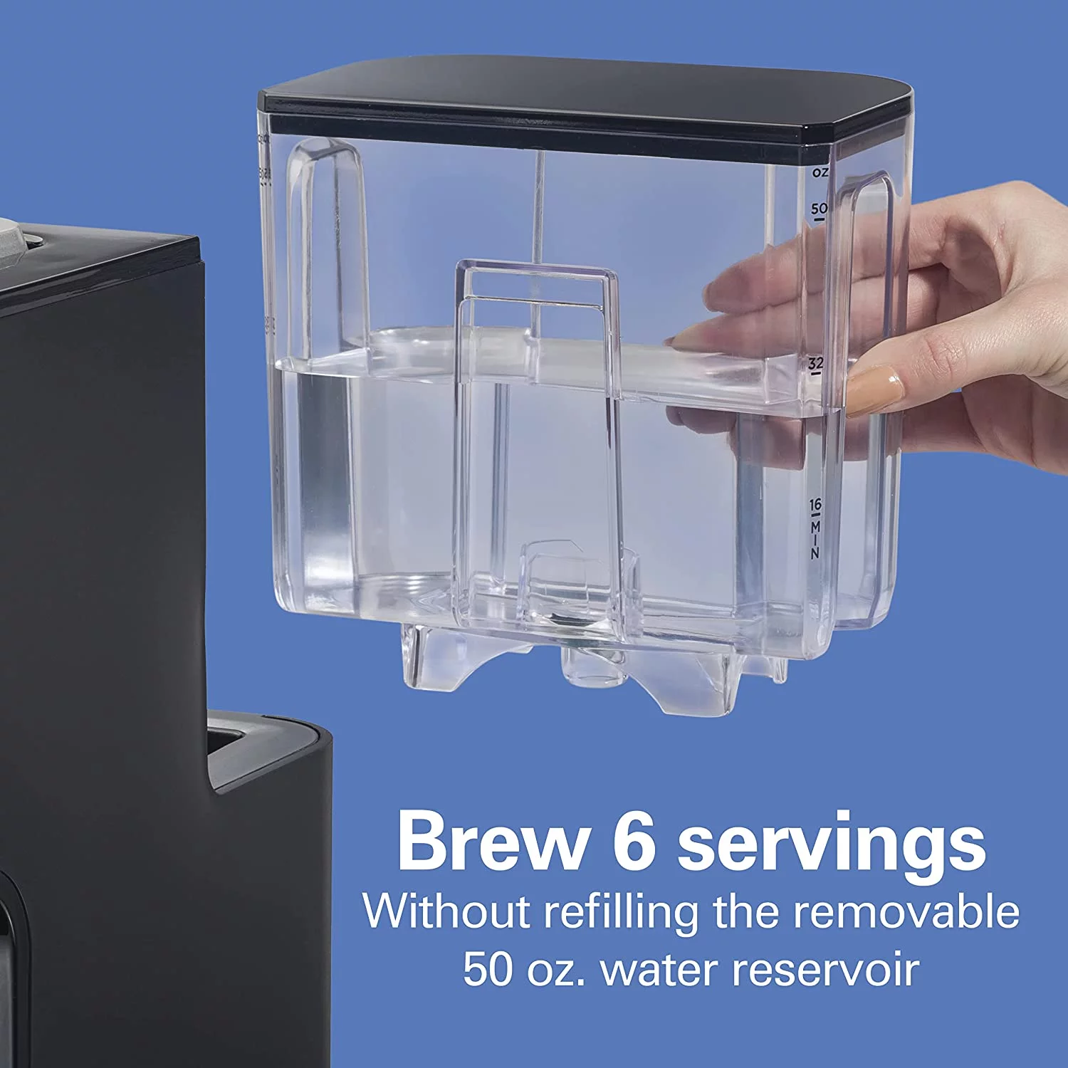 Hamilton Beach FlexBrew Single-Serve Coffee Maker, Removable 50 oz. Water Reservoir, 49901