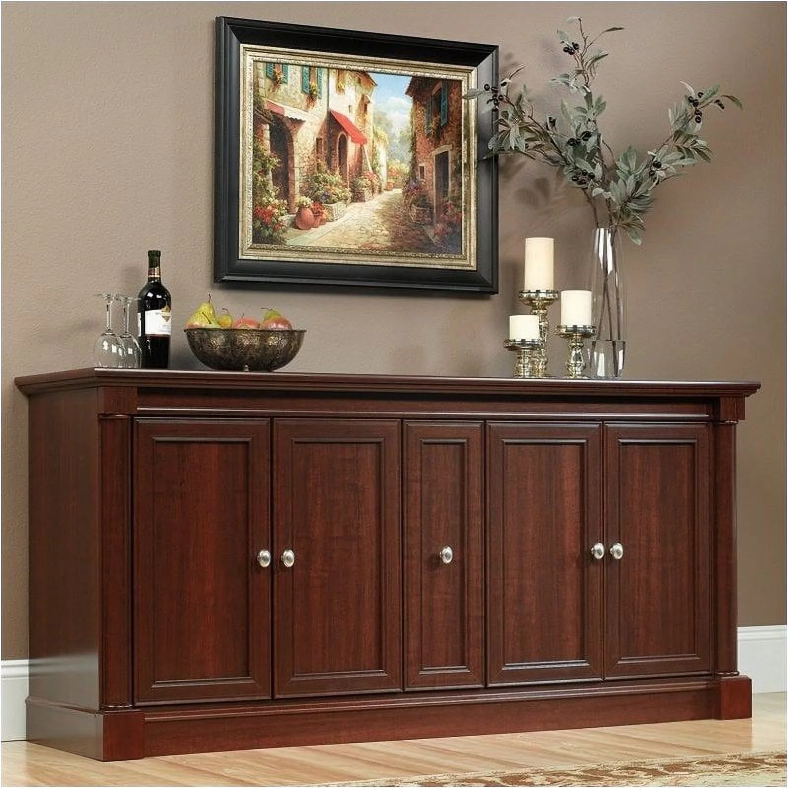 Pemberly Row Entertainment Credenza with Cord Management, For TV's up to 70