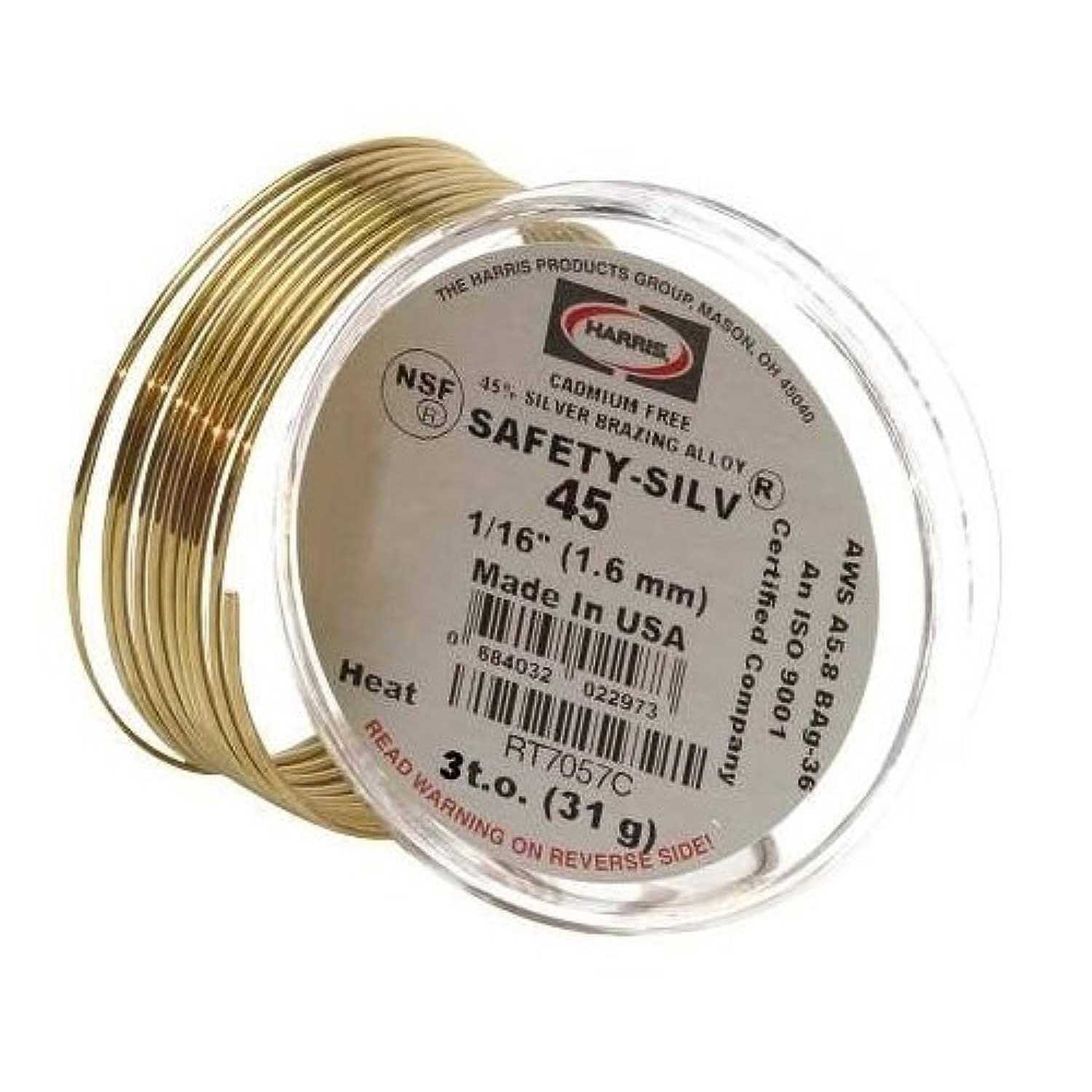 Harris Safety-Silv 45 Silver Brazing Alloy 76310