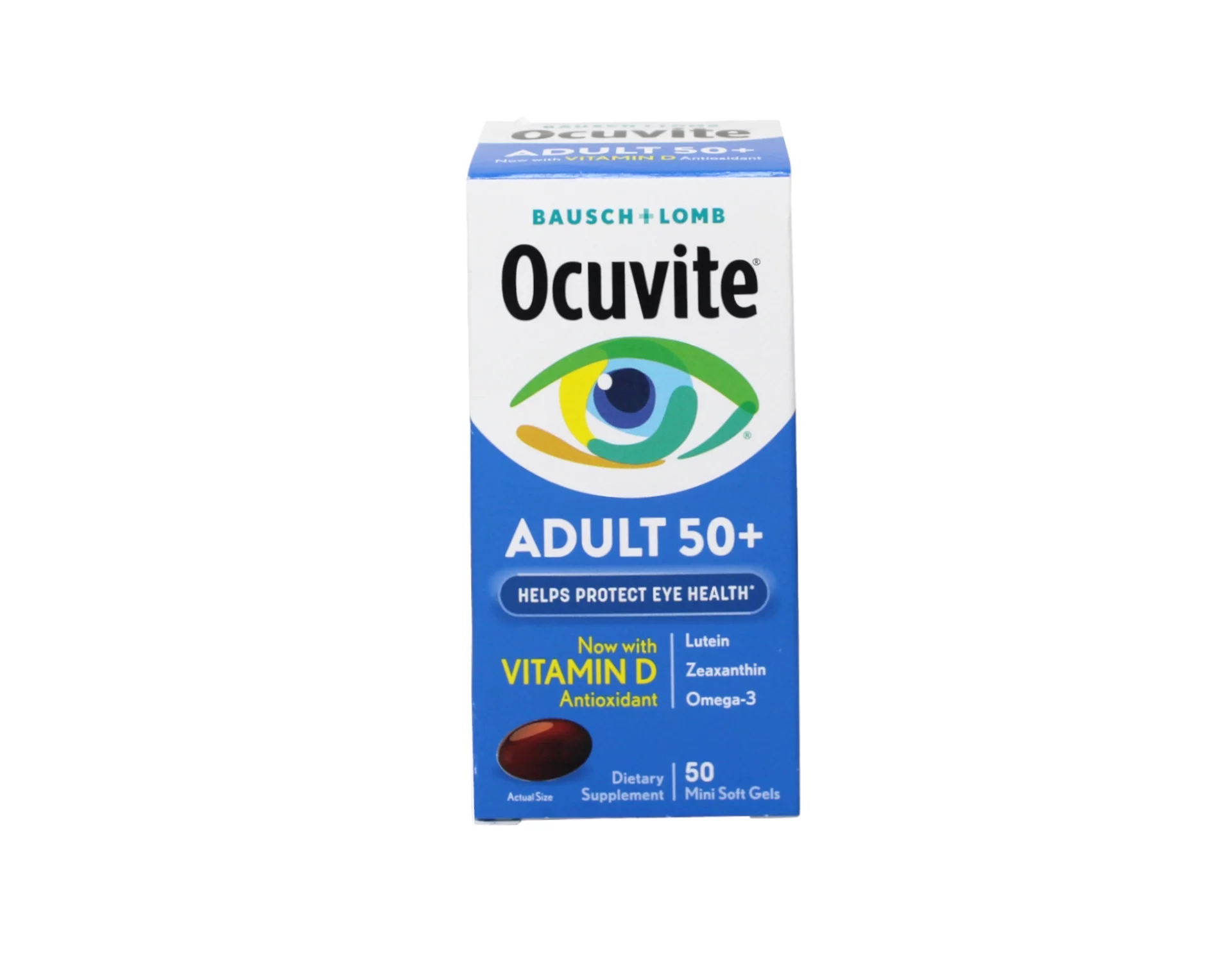 Bausch & Lomb Ocuvite Adult 50+ Eye Vitamin & Mineral Softgels 50 ea (Pack of 4)