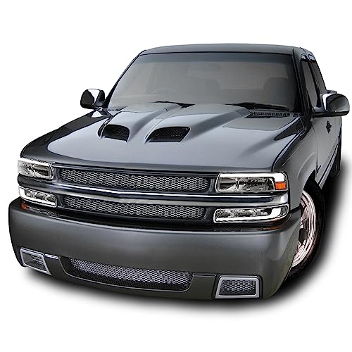 7422437170102 Compatible With 1999-2002 Chevy Silverado / 2000-2006 Suburban Tahoe Switchback Sequential LED Strip Bar Black Housing Headlights With Signal Bumper Lamps Amber Reflector 4-Pieces