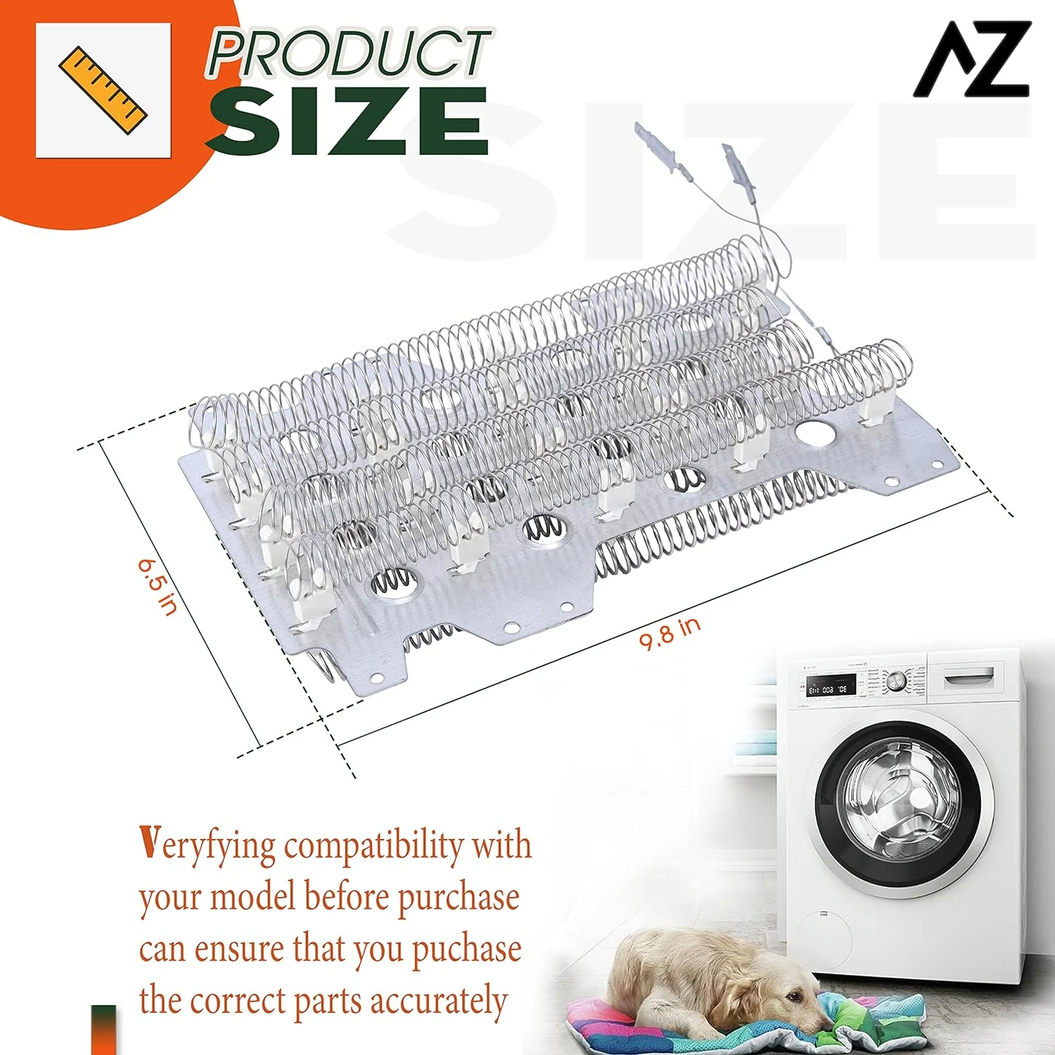 Replaces For Samsung DV45H6300EG A3 DVE52M8650V A3 DVE45R6300V A3 Dryer Heating Element