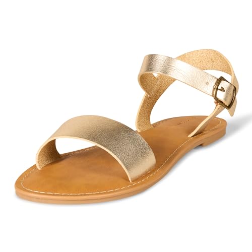 Amazon Essentials Women's Two Strap Buckle Sandal
