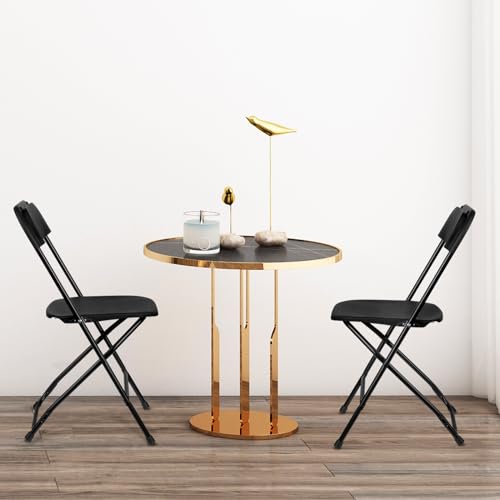 Athena Collection Red Plastic Folding Chairs for Adults, 10 Pack, Portable Stackable Chairs Indoor Outdoor Foldable Comfortable Sillas para Fiestas for Outside Commercial Event Party Supports 250 Lbs