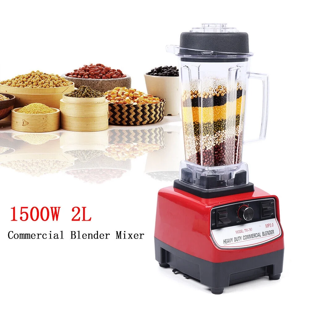 Miumaeov 1500W 2L Professional Blender Commercial Smoothie Maker Heavy Duty High Speed Kitchen Food Mixer