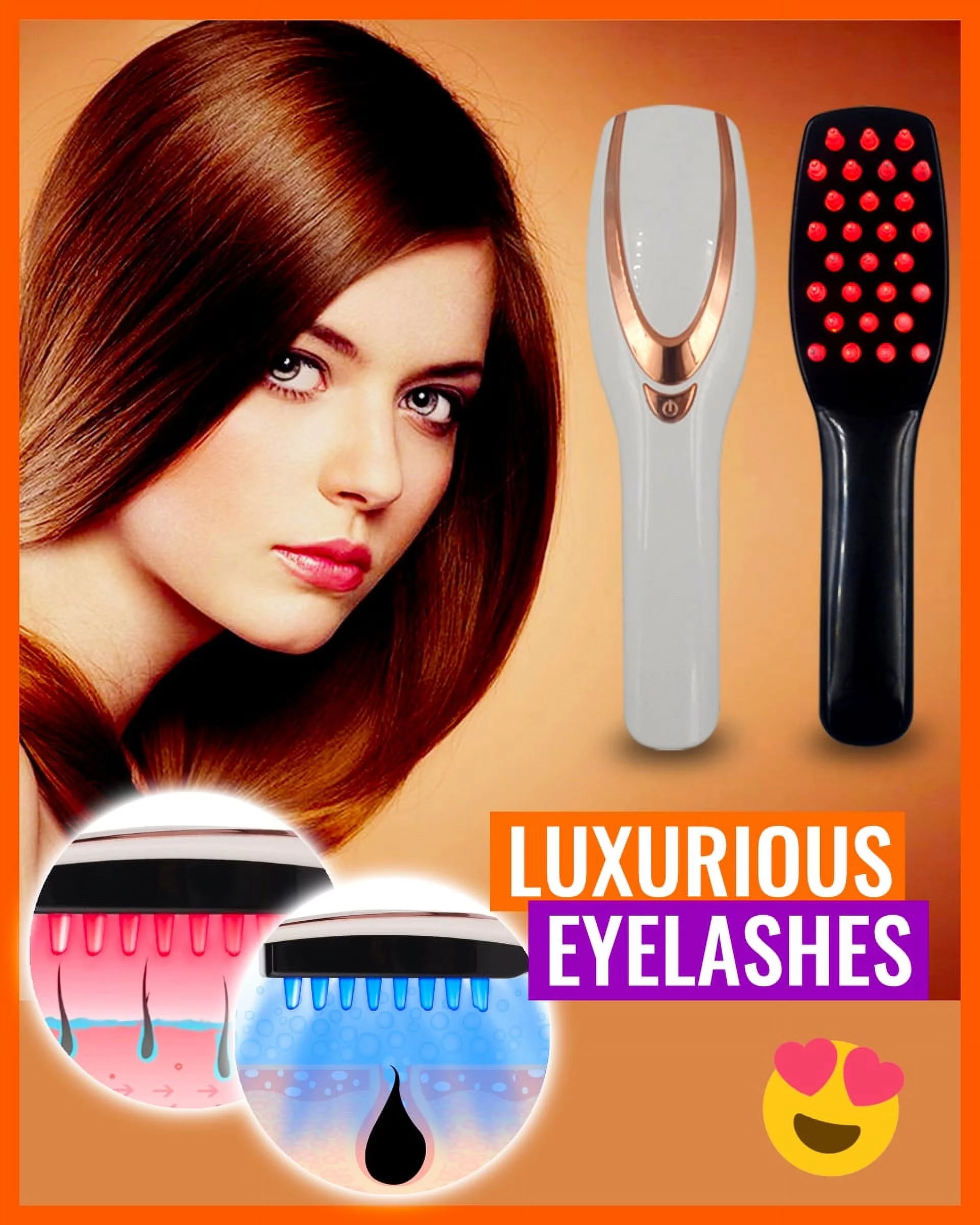 SpaScalp - 3 In 1 Electric Wireless Infrared Ray Massage Comb (Black)