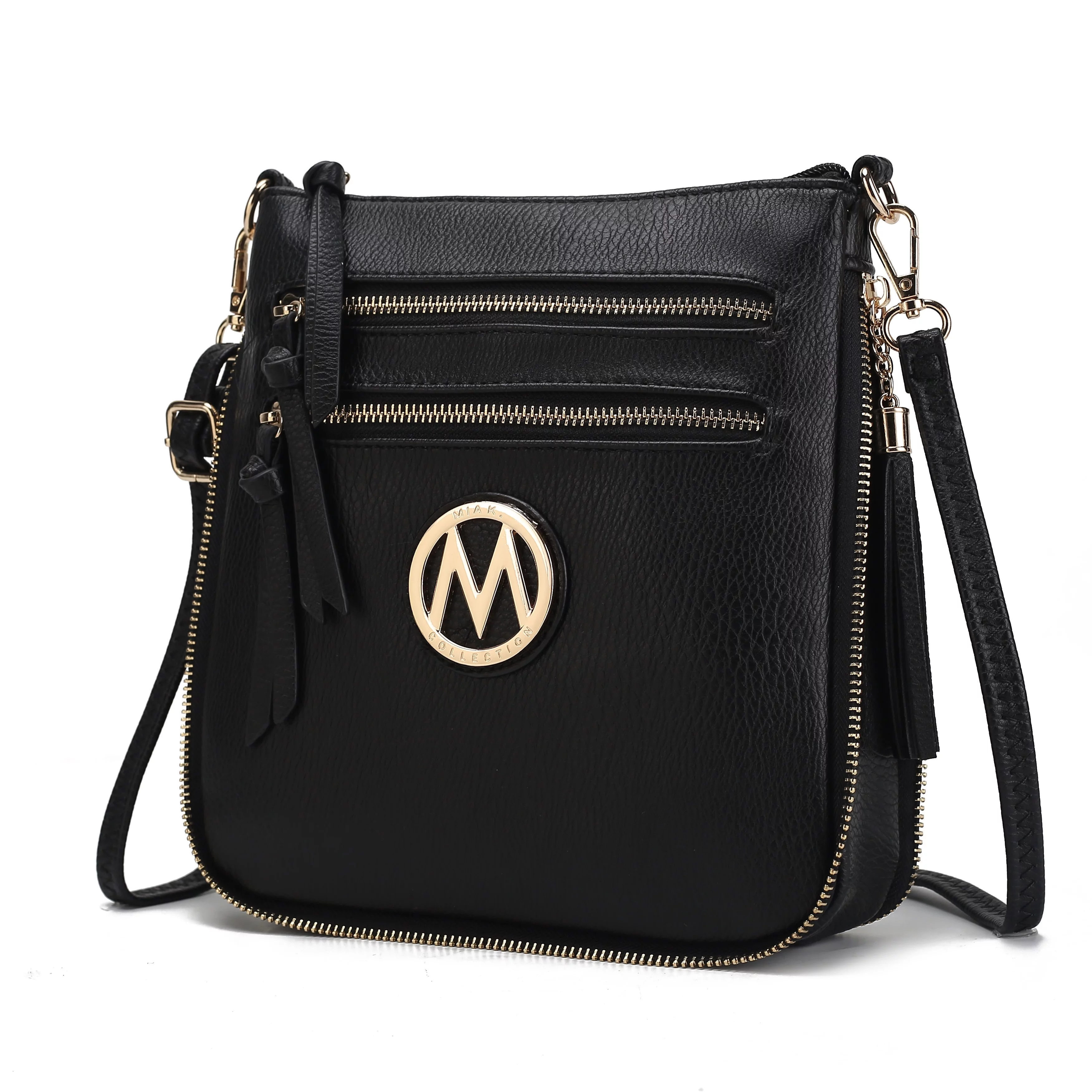 MKF Collection by Mia K Angelina Women's Faux Leather Expandable Crossbody Bag